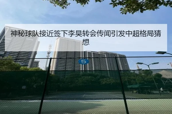 神秘球队接近签下李昊转会传闻引发中超格局猜想 | kaiyun
